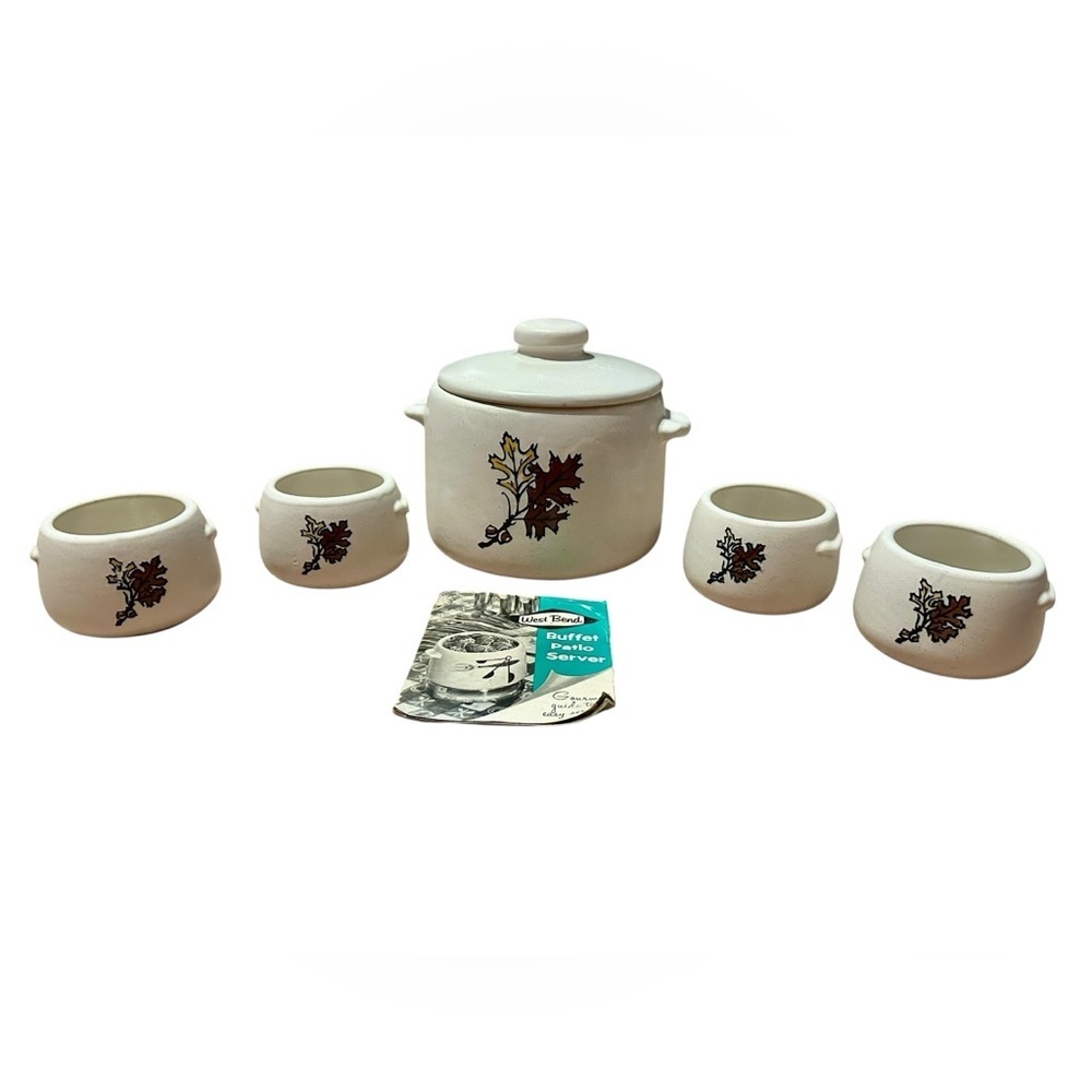 Vintage West Bend Bean Pot 5 Piece Set - Picture 4 of 15